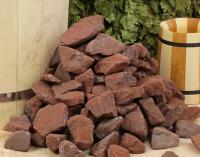 Камень для каменки "Яшма сургучная", колотый, фракция 40-70мм (фасовка по 25 кг. в мешках)