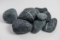 Камень для каменки "Серпентит", шлифованый, фракция 80-130мм (фасовка по 25 кг. в мешках)