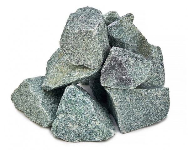 Камень для каменки "Жадеит", колотый, фракция 40-70мм (фасовка по 25 кг. в мешках)