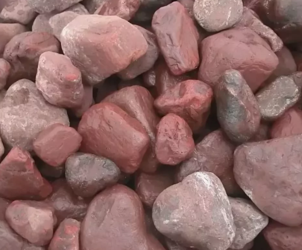 Камень для каменки "Яшма сургучная", шлифованый, фракция 40-70мм (фасовка по 25 кг. в мешках)